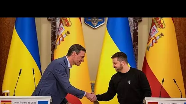 Ukraine : le Premier ministre espagnol Pedro Sánchez rencontre Volodymyr Zelensky à Kyiv