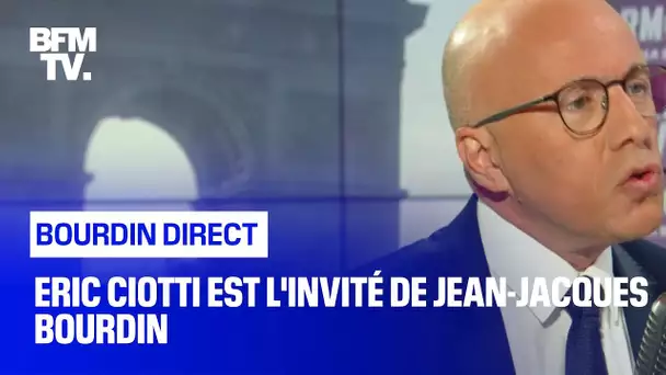 Eric Ciotti face à Jean-Jacques Bourdin en direct