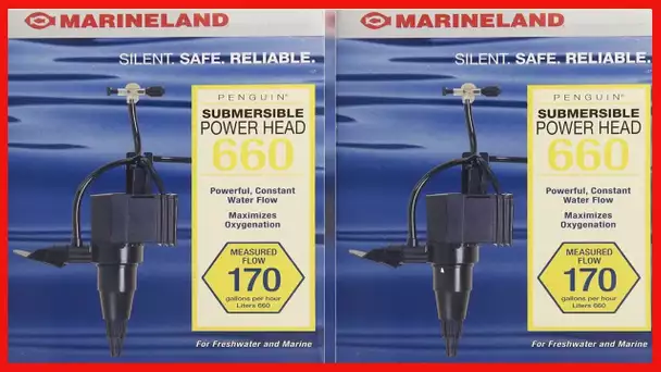 Marineland PH0660 Penguin Submersible Power Head Pump for Aquariums, 170 GPH