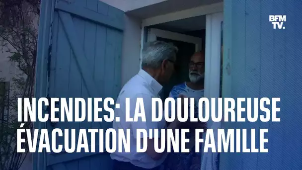 Incendies: la douloureuse évacuation d'une famille de Landiras, contrainte de quitter leur maison