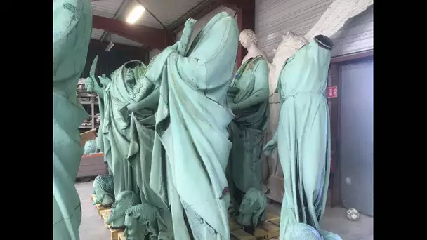 Dordogne : les statues de Notre-dame de Paris restaurées à la Socra
