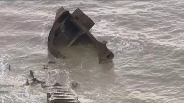 Epaves découvertes aux grandes marées près du Havre