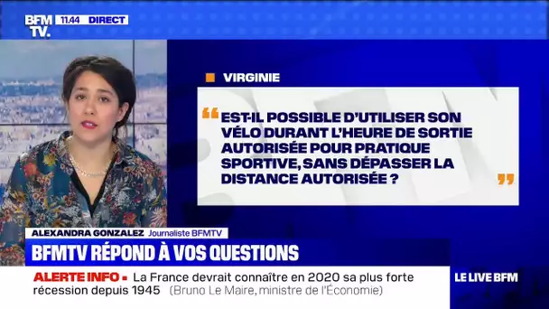 Est-il possible de faire du vélo pendant l'heure de sortie autorisée? BFMTV répond à vos questions