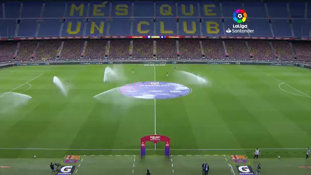 Calentamiento FC Barcelona vs RCD Espanyol de Barcelona