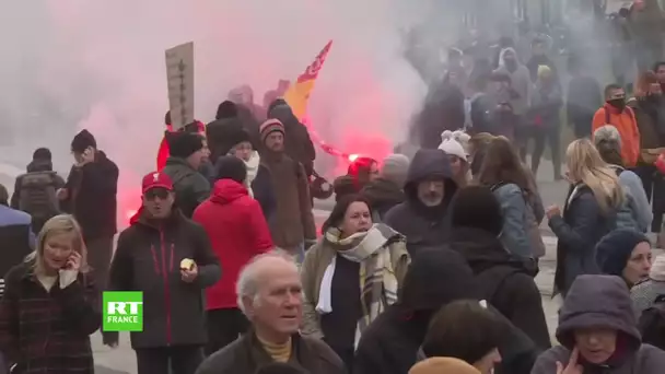 Le cortège de manifestants à Nantes