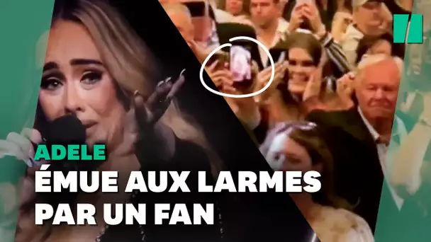 Adele a fondu en larmes en plein concert après avoir vu la photo d’un fan