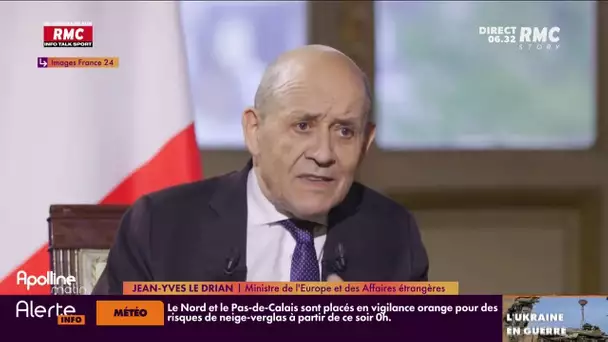 Pourparlers entre la Russie et l'Ukraine : "rien n'a avancé", estime Jean-Yves Le Drian