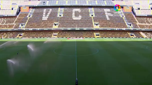 Calentamiento Valencia CF vs Real Valladolid CF