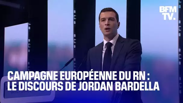 Européennes: l'intégralité du discours de Jordan Bardella lors du lancement de la campagne du RN