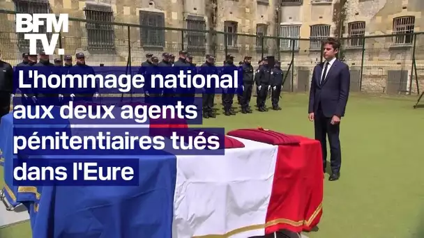 Agents pénitentiares tués: l'hommage national présid"