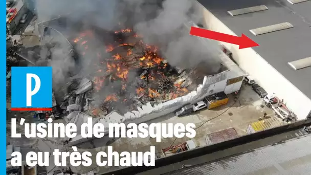 Incendie au Blanc-Mesnil : un entrepôt mitoyen avec la nouvelle usine de masques réduit en cendres