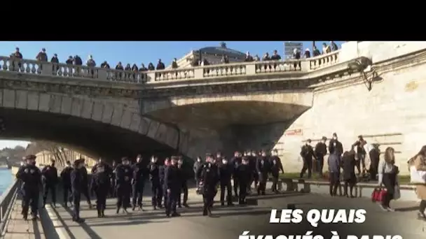 À Paris, les quais de Seine à nouveau évacués par la police