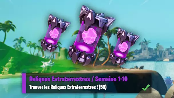 TROUVER LES 50 RELIQUES EXTRATERRESTRES DE LA SAISON 7 SUR FORTNITE (SEMAINE 1 - 10)