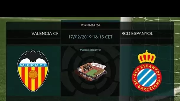 Calentamiento Valencia CF vs RCD Espanyol