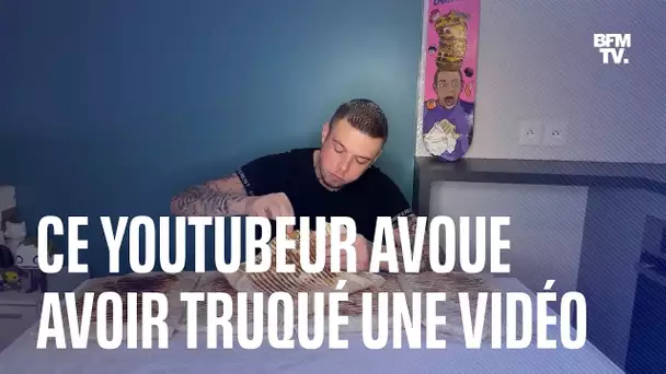 Le youtubeur Alan Food Challenge avoue avoir truqué l'une de ses vidéos