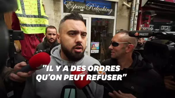 Le gilet jaune Éric Drouet s'est invité à la marche des policiers, mais ça n'a pas duré