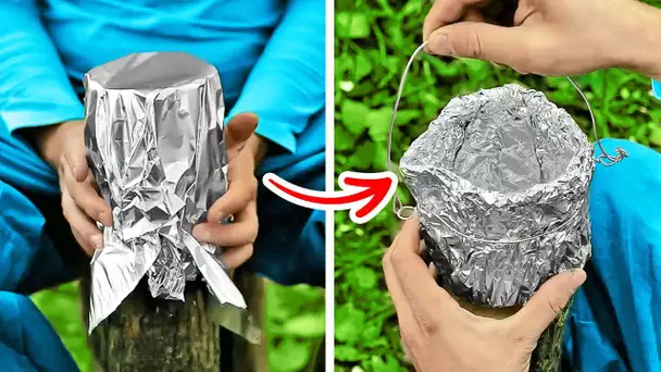 COMMENT SURVIVRE SEUL DANS LA FORÊT || ASTUCES BRILLANTES POUR LE CAMPING