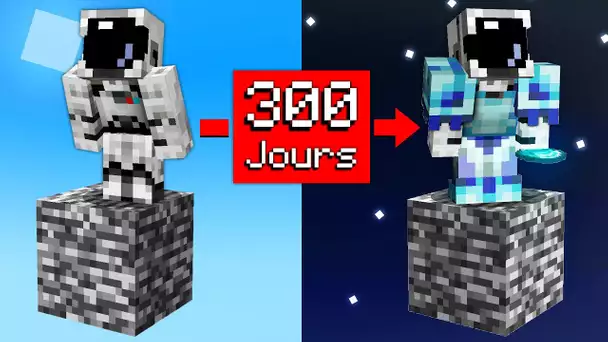 J'ai survécu 300 jours sur un cube de Bedrock...