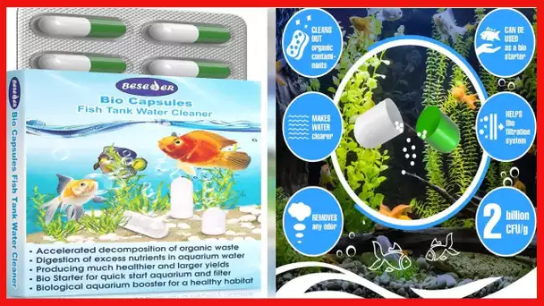 Beseder Bio Starter Aquarium Booster Fish Tank Water Cleaner Digester of Excess nutrients Makes