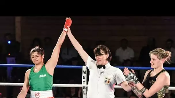 Première victoire historique d'une boxeuse iranienne