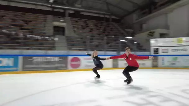 Le couple de danse sur glace J.Wagret et P. Souquet fait une escale inattendue au Rouen Olympic Club