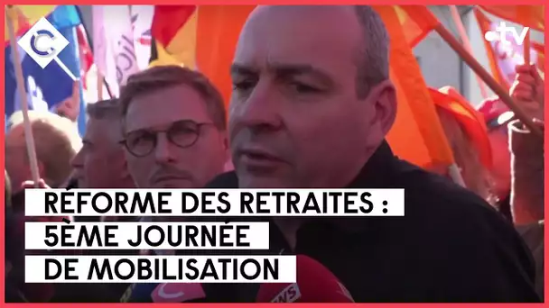 Retraites : l’union syndicale fait la force - Le 5/5 - C à Vous - 16/02/2023