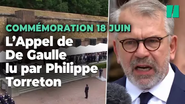 Commémorations du 18 juin : l'Appel du Général De Gaulle lu par Philippe Torreton