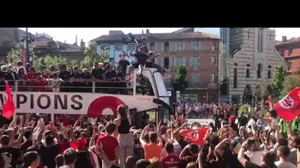 Parade des joueurs du Stade Toulousain à Toulouse