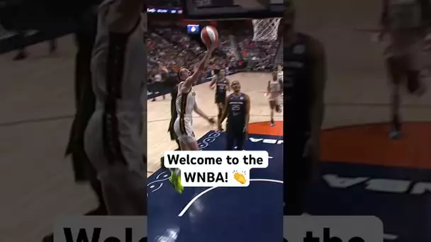 Caitlin Clark scores her FIRST points in the WNBA! 👏 | #Shorts