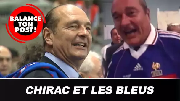 Lorsque Jacques Chirac félicite les joueurs de l'équipe de France lors de la Coupe du Monde 1998