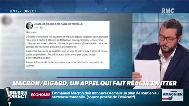 "J'ai encore une paire de couilles": Quand Macron téléphone à Bigard, ça fait beaucoup réagir