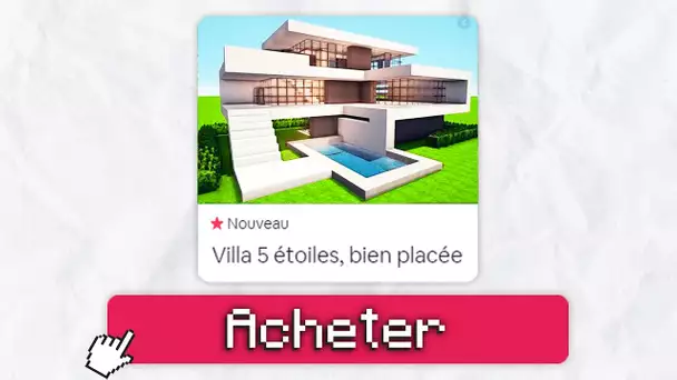 J'ai mit à LOUER une maison Minecraft sur AirBnB... (et ça a marché mdr)