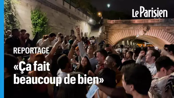 Danse sur les quais et terrasses bondées jusqu'à 23h, les Parisiens savourent enfin une «vrai soi