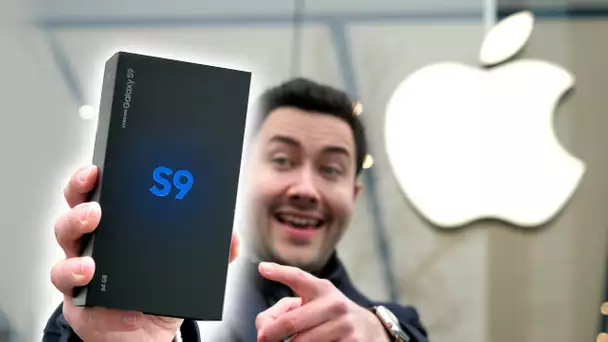 Unboxing Galaxy S9 devant un Apple Store !