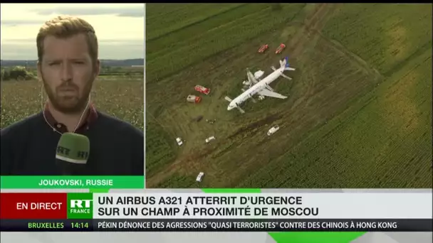Russie : un Airbus A321 atterrit en urgence dans un champ de maïs
