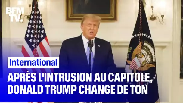 Après l'intrusion au Capitole, Donald Trump change de ton et appelle à une transition "sans accrocs"