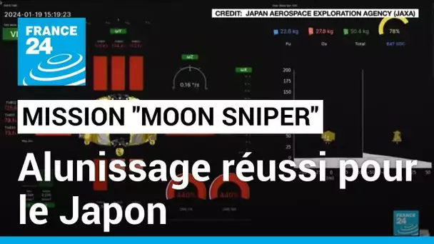 Japon : la mission "Moon Sniper" réussit un alunissage historique • FRANCE 24