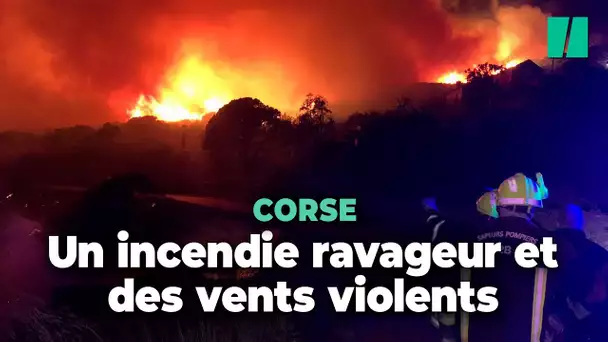 La Corse touchée par un violent incendie et des rafales de vent jusqu’à 185 km/h