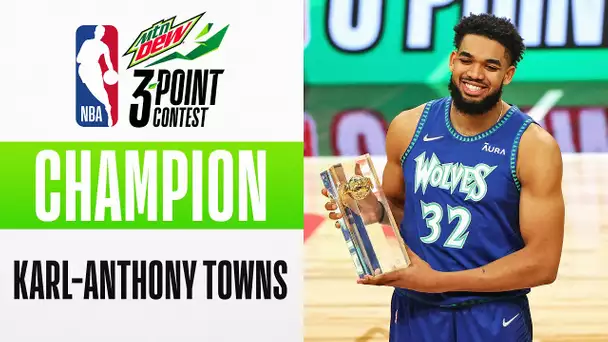 Karl-Anthony Towns Wins #MtnDew3PT Competiton! ❤ | 2022 NBA All-Star