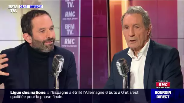 Benoît Hamon face à Jean-Jacques Bourdin en direct
