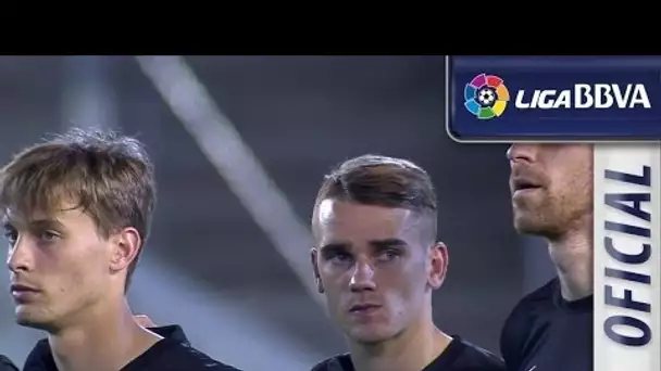 Moment of silence for Tito Vilanova in Benito Villamarín