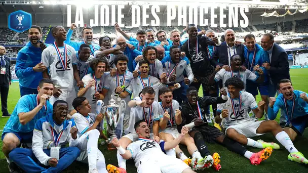 La joie des Marseillais après leur sacre en Gambardella Crédit Agricole