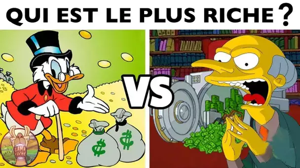 LES 10 PERSONNAGES LES PLUS RICHES DES DESSINS ANIMÉS | Lama Faché