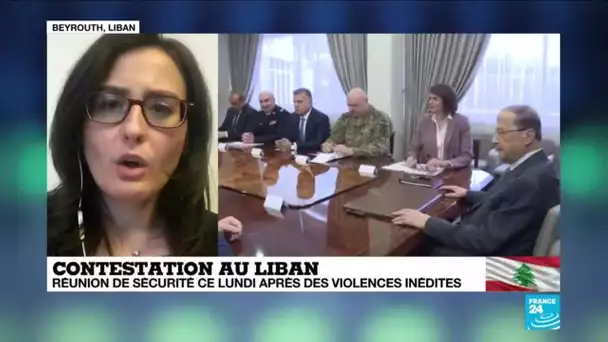 Contestation au Liban : réunion de sécurité après des violences inédites
