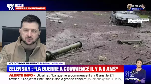 Volodymyr Zelensky à BFMTV: À Marioupol, "ce n'est plus la guerre, c'est une action terroriste"