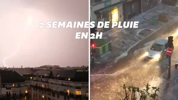 De violents orages  en île-de-France ont surpris les habitants