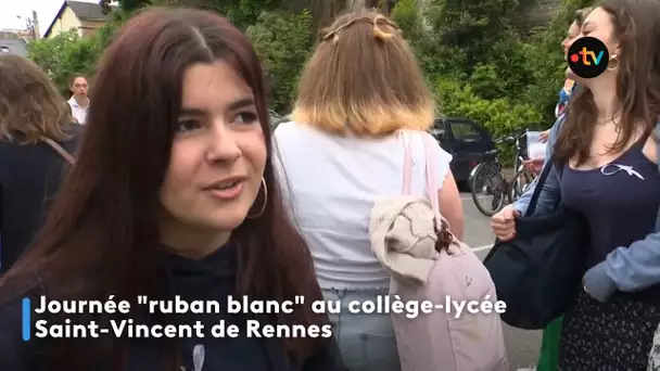 Journée "ruban blanc" dans ce collège de Rennes, après l'agression d'un professeur par un élève
