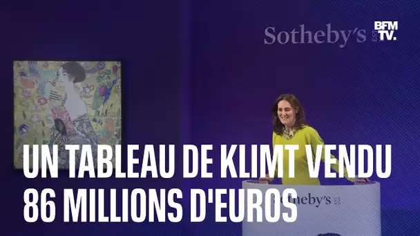 Le tableau de Gustav Klimt la "Dame à l'éventail" a battu le record européen de vente aux enchères