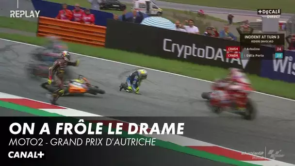 Une chute qui aurait pu tourner au drame en Moto 2 - Grand Prix d'Autriche
