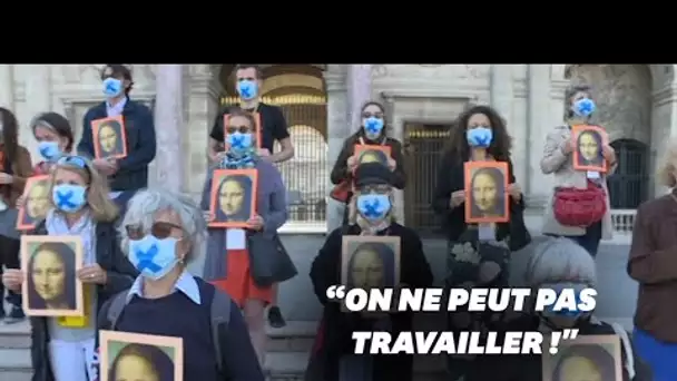 Devant le Louvre, les guides dénoncent leur précarité pendant le Covid-19